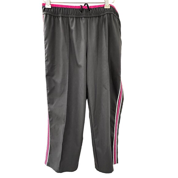🌸3/$15🌸Small SJB Black with Pink Stripe Athletic Pants Capri Length - Picture 1 of 8